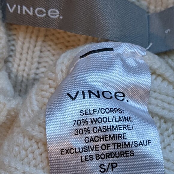 Vince Button Cuff Mock Neck Sweater Rib Knit - Picture 3 of 6